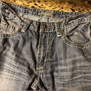 Royal Premium Denim Blue Jeans Whiskering Pants 36”W x 30”L Great Pair!